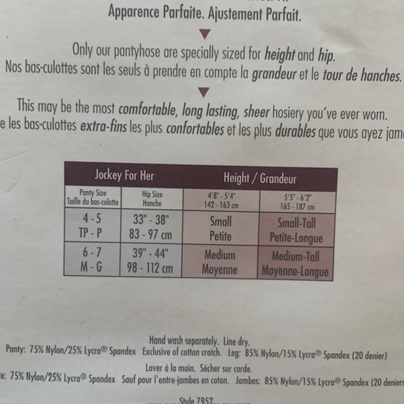 5PK Jockey For Her Control Top Pantyhose Size Medium Navy Taupe Beige NOS USA - Picture 7 of 7